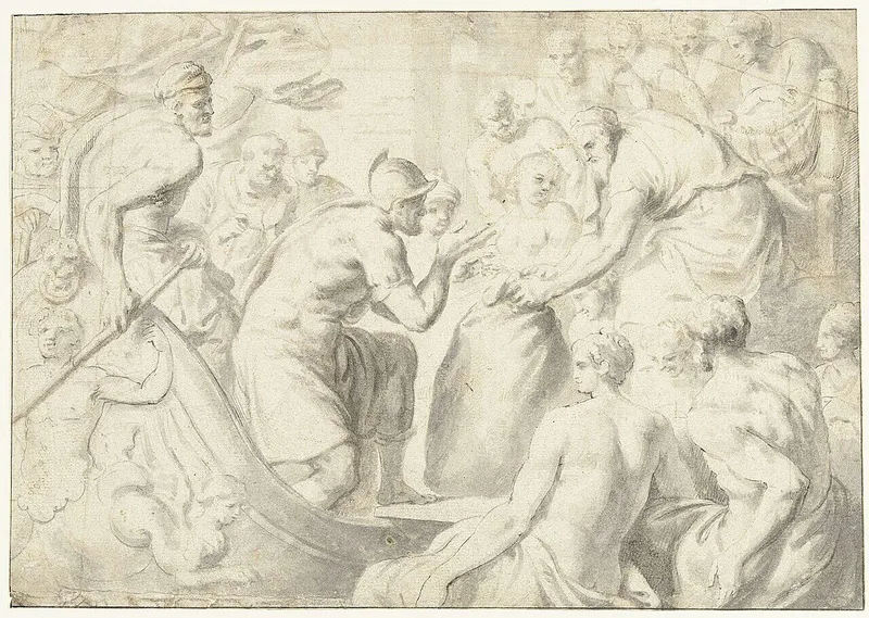 The Companions of Odysseus Open the Bag of Winds